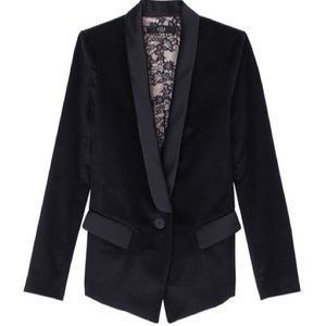 Tibi Stretch Velvet Blazer